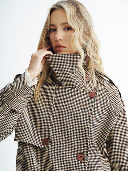 Henley | Women's Short Cropped Plaid Checkered Coat
