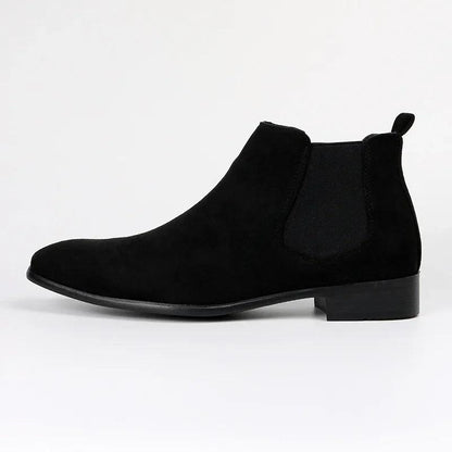 Chelsea boots for men in faux suede, timeless design