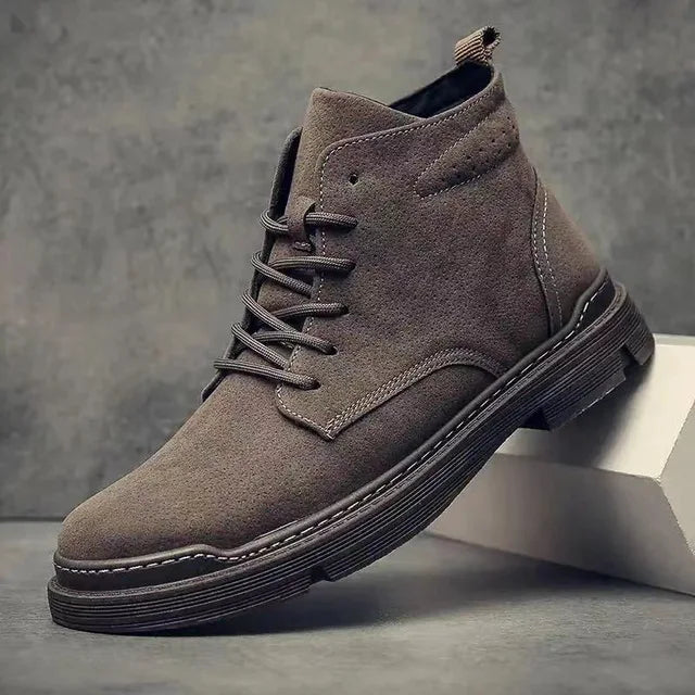 Men's Leather Ankle Boots - Classic Comfortable Footwear - BritishElegance