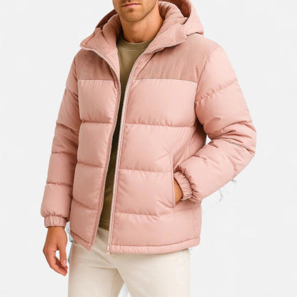Men’s Puffer Jacket – Lightweight Hooded Insulated Elegance