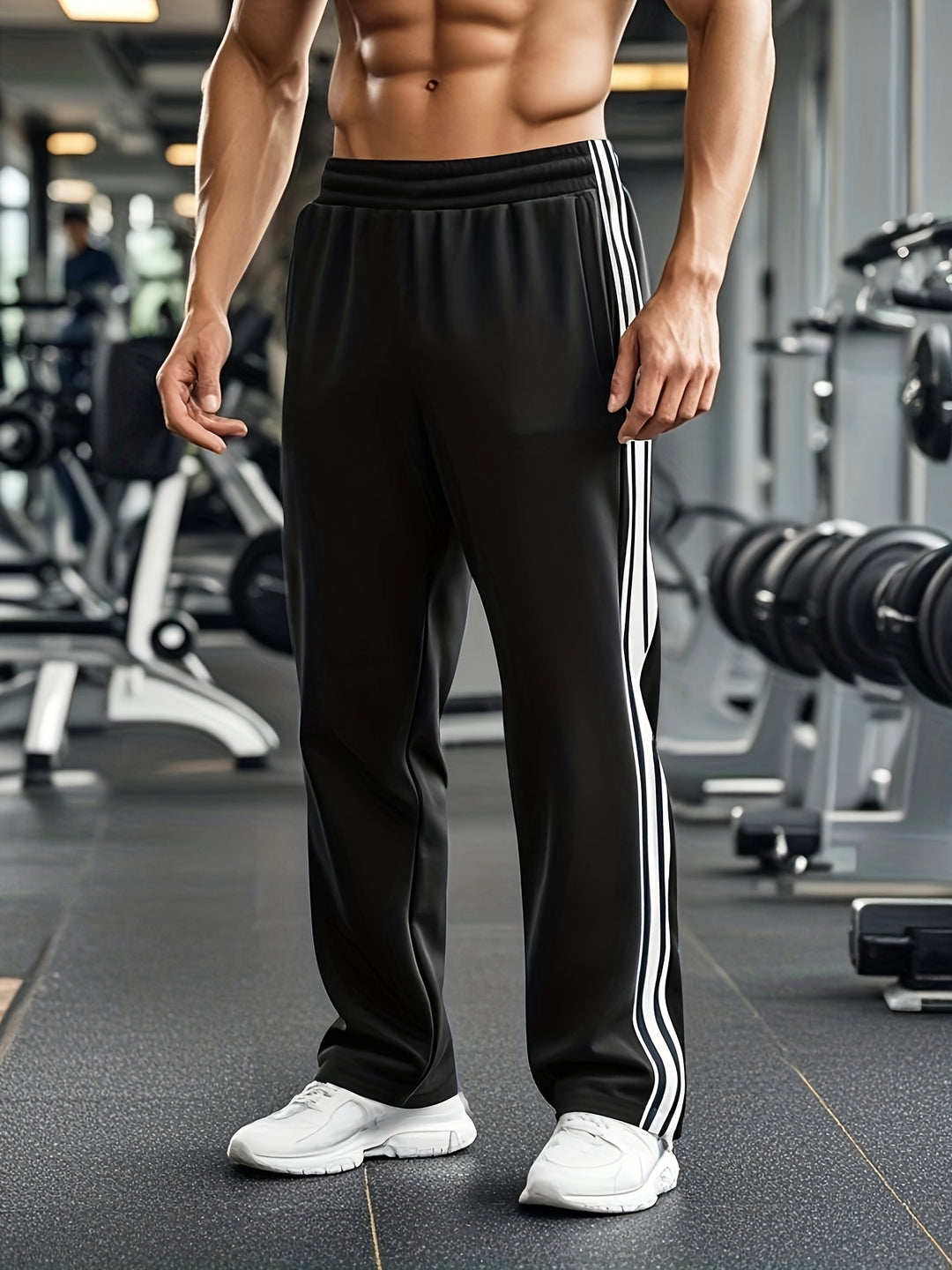 Men's Sports Running Pants with Elastic Waist
