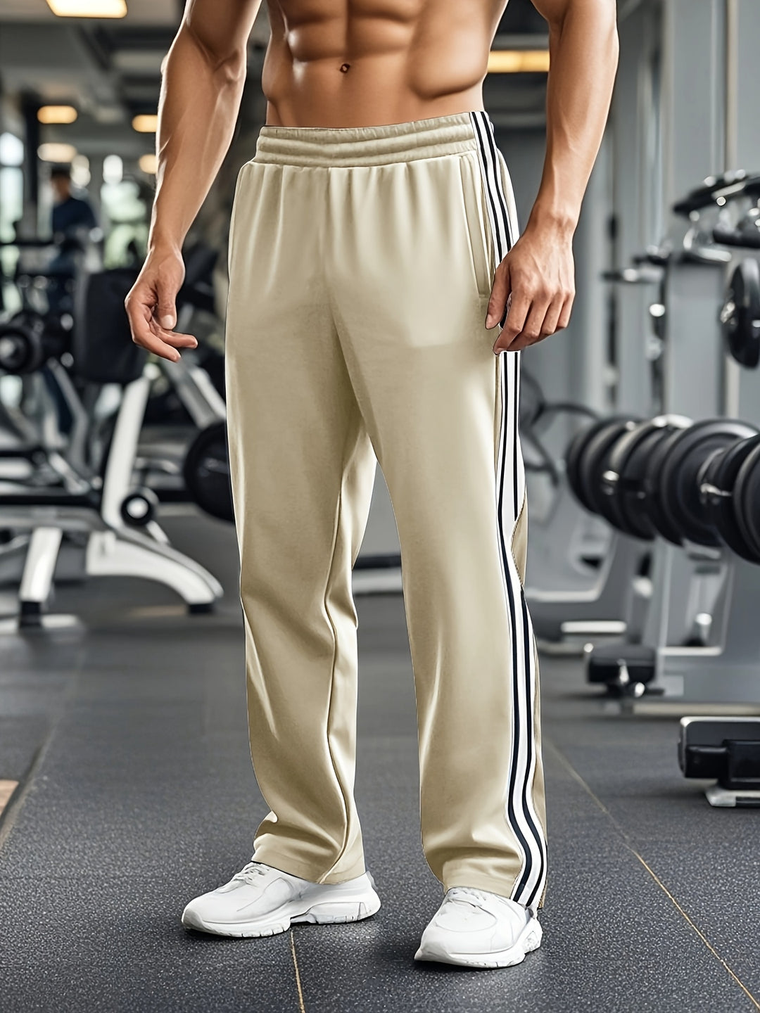 Men's Sports Running Pants with Elastic Waist