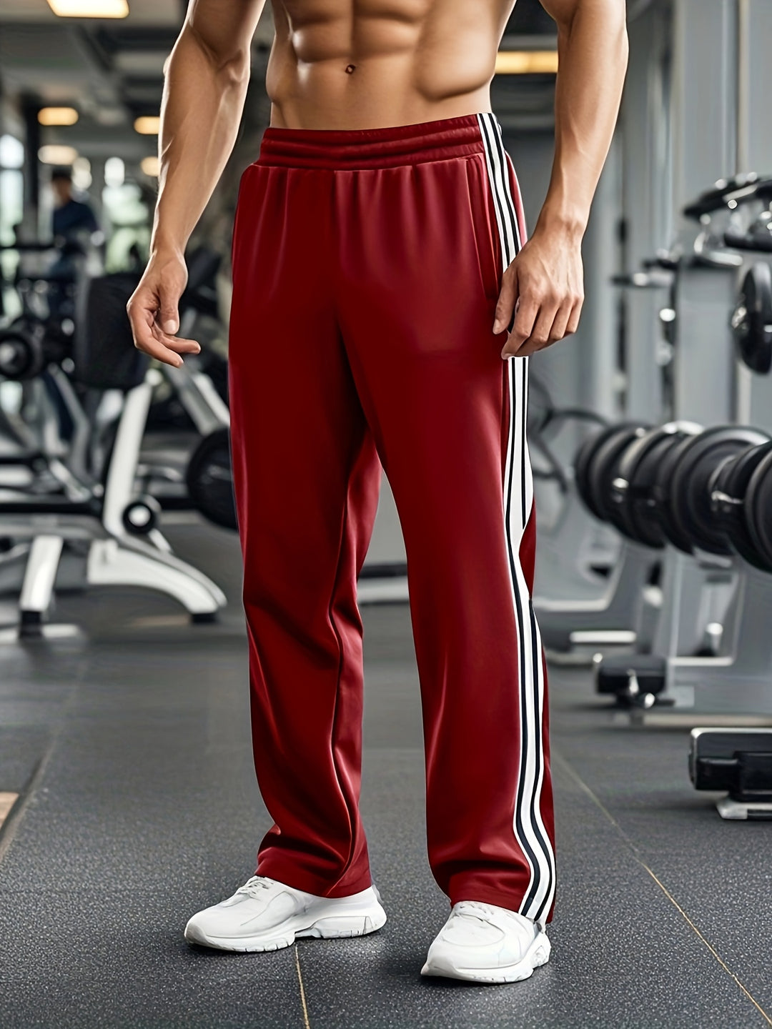 Men's Sports Running Pants with Elastic Waist