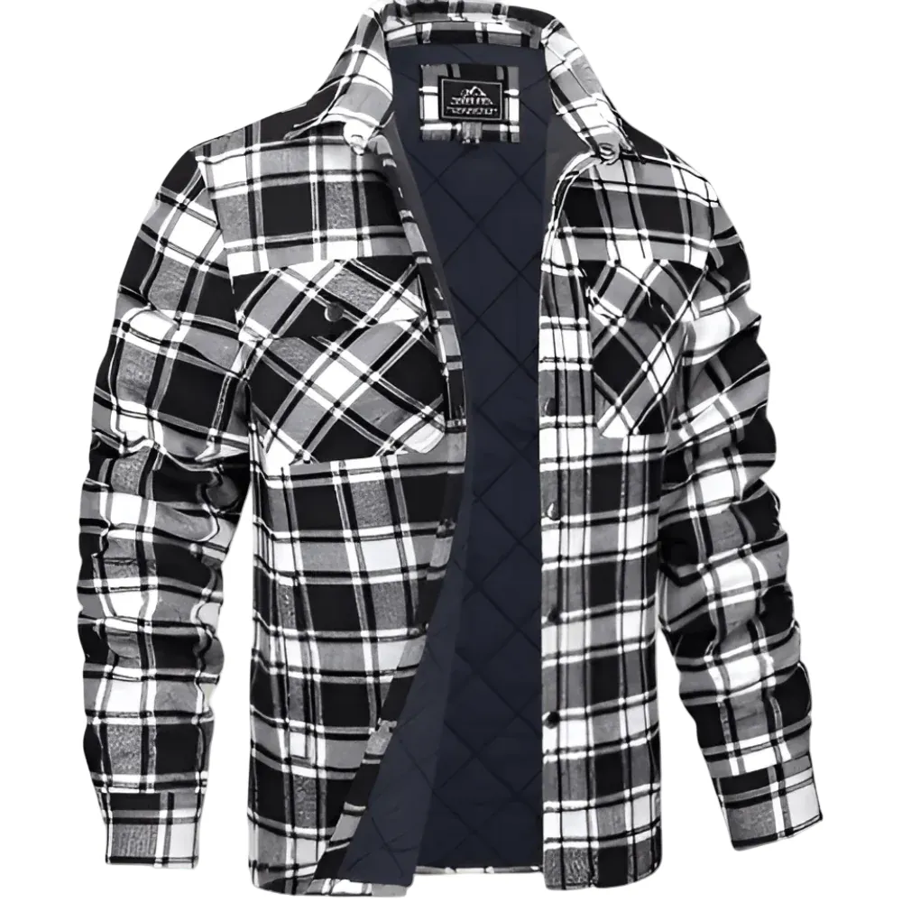 Cevori Stylish Warm Layer Quilted Shirt Jacket