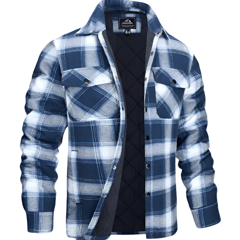 Cevori Stylish Warm Layer Quilted Shirt Jacket