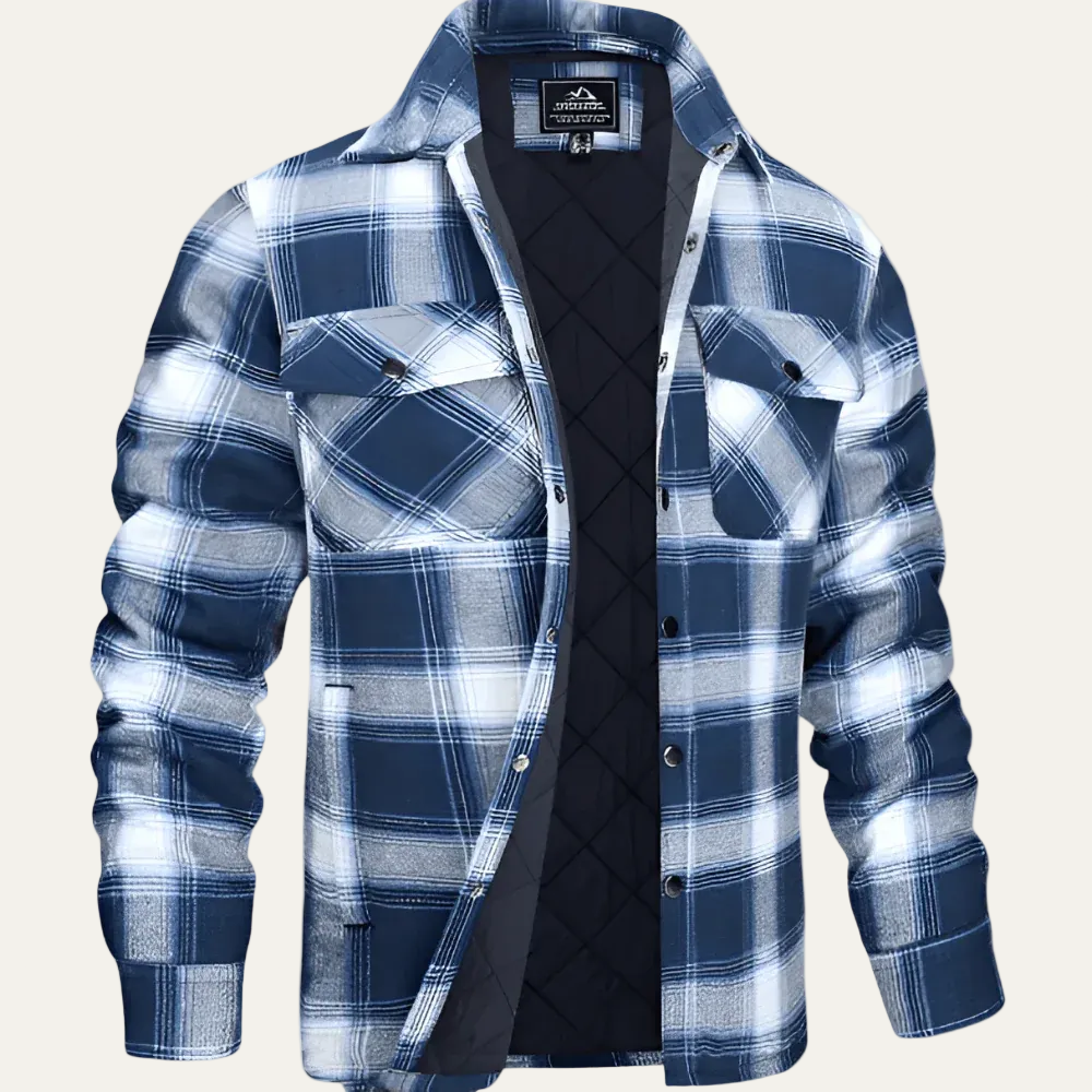 Men’s Quilted Plaid Flannel Shacket