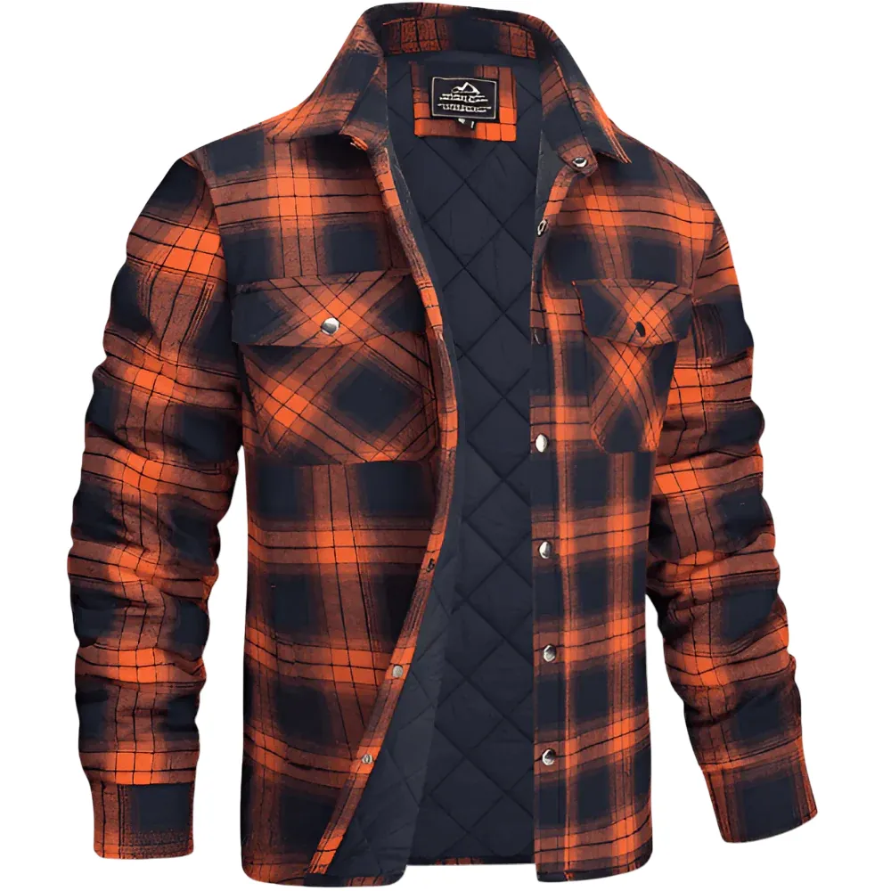 Cevori Stylish Warm Layer Quilted Shirt Jacket
