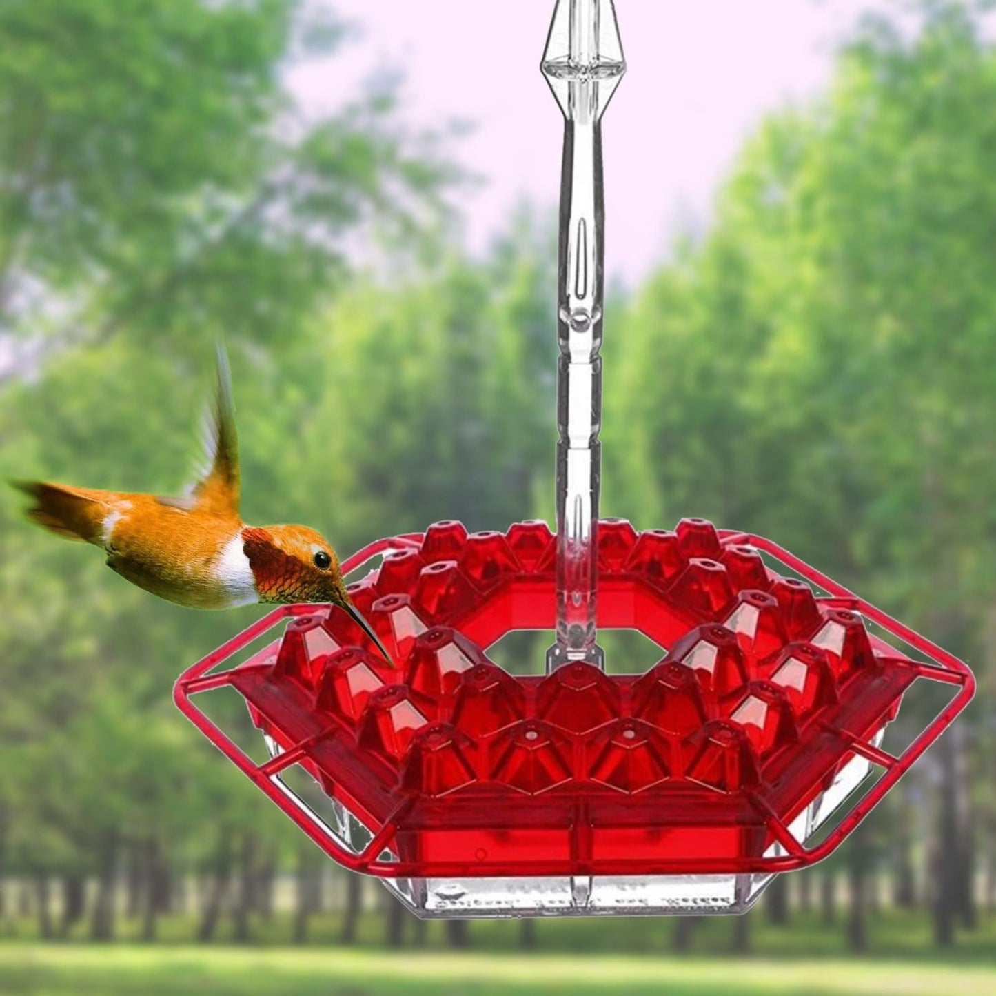 Unique Geometric Yard Hummingbird Feeder