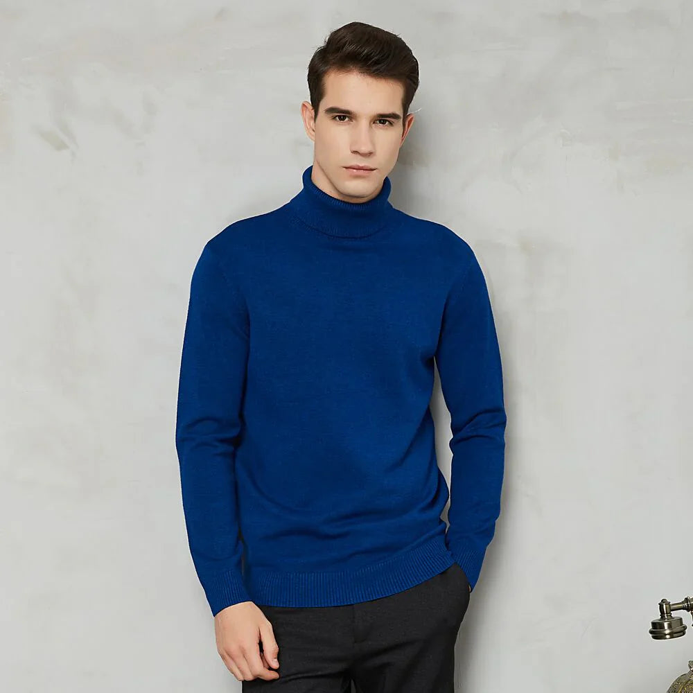 Ribbed Turtleneck Sweater Men