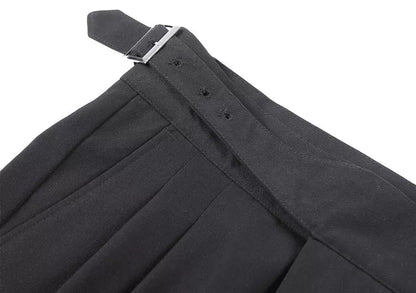 High Waisted Pleated Men's Formal Straight Fit Trousers