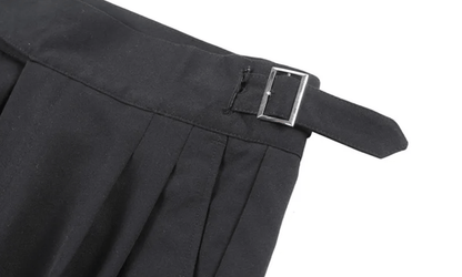 High Waisted Pleated Men's Formal Straight Fit Trousers