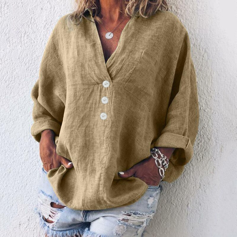 Holly Top | Loose Fit Blouse with Button Front