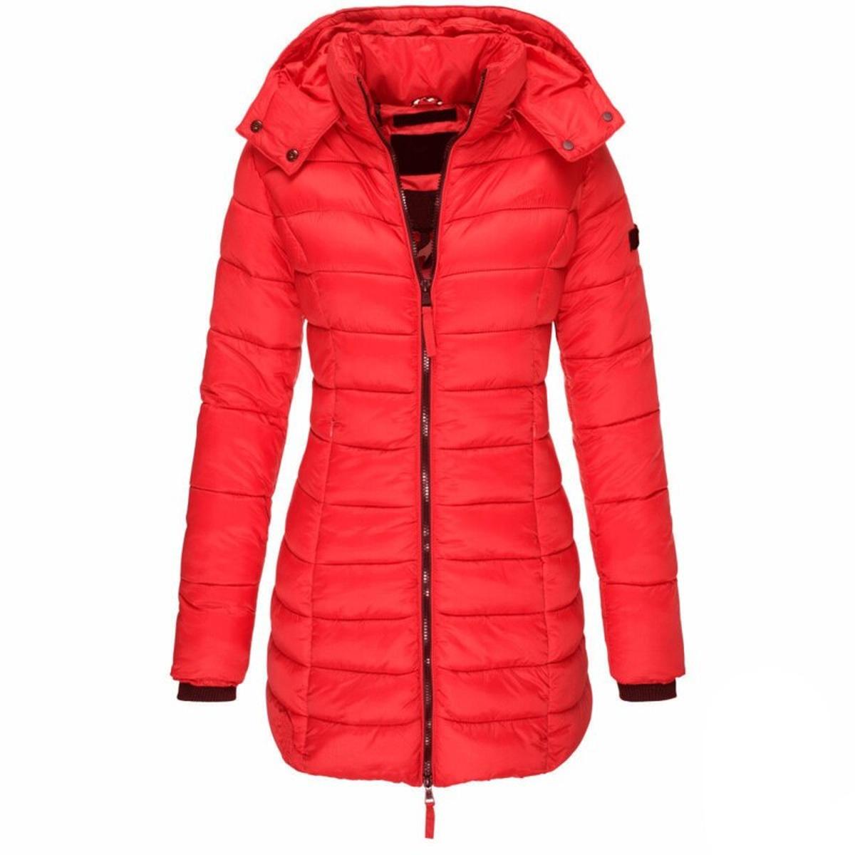 Warm Waterproof Parka Coat With Zip Up Front