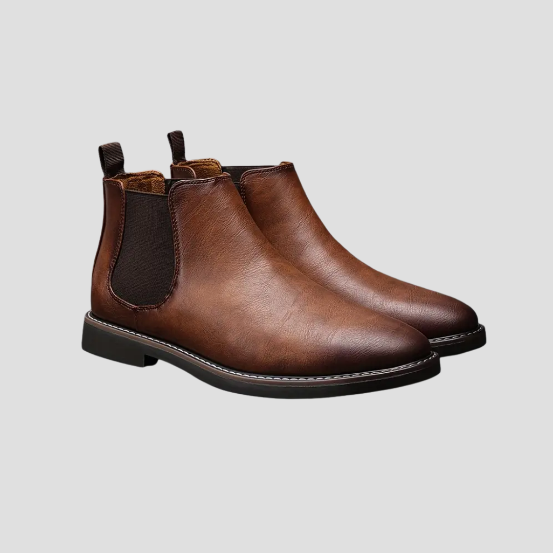 Men’s Smooth Leather Chelsea Ankle Boots