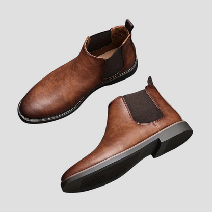 Men’s Smooth Leather Chelsea Ankle Boots