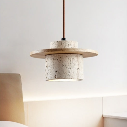 Natural Stone Yellow Pendant Lighting Fixture - BritishElegance