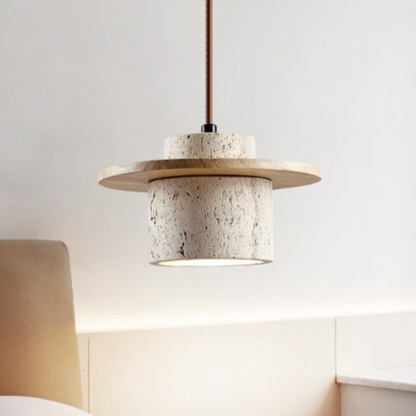 Natural Stone Yellow Pendant Lighting Fixture - BritishElegance