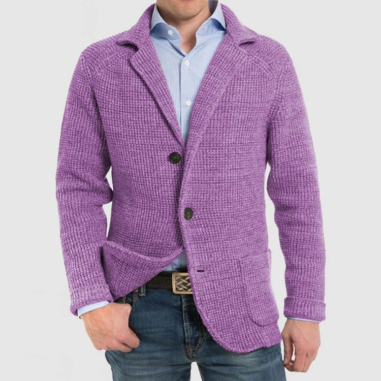 Classic Fit Men's Knit Blazer Jacket
