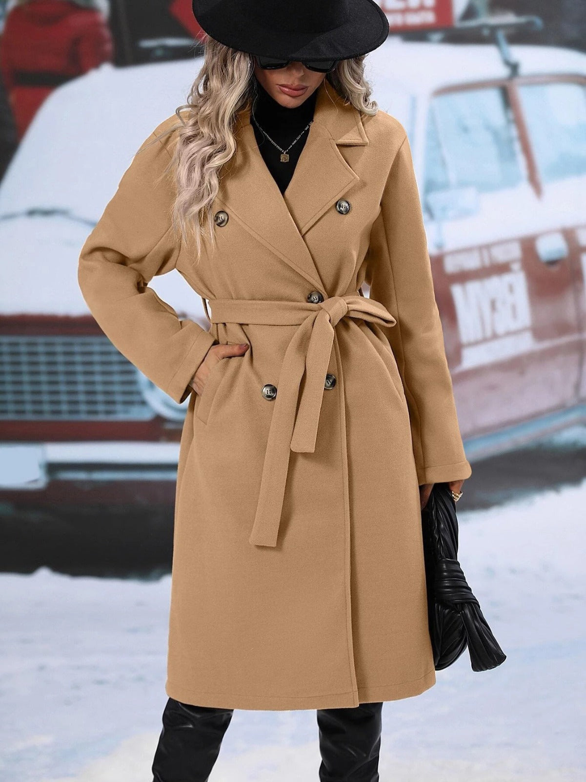 Classic Fit Double Breasted Women's Coat