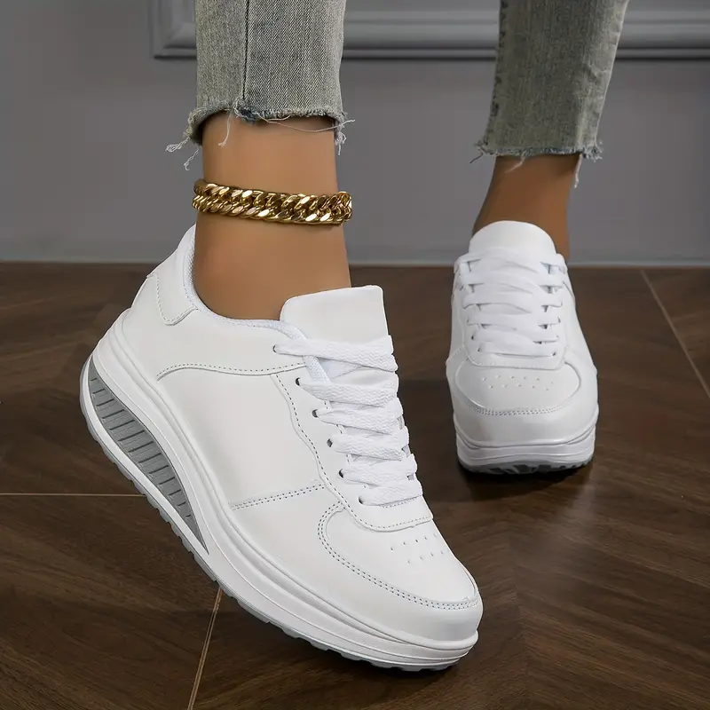 Women’s Premium Graphic-Print Platform Sneakers – Elevated Design & Stylish Pattern
