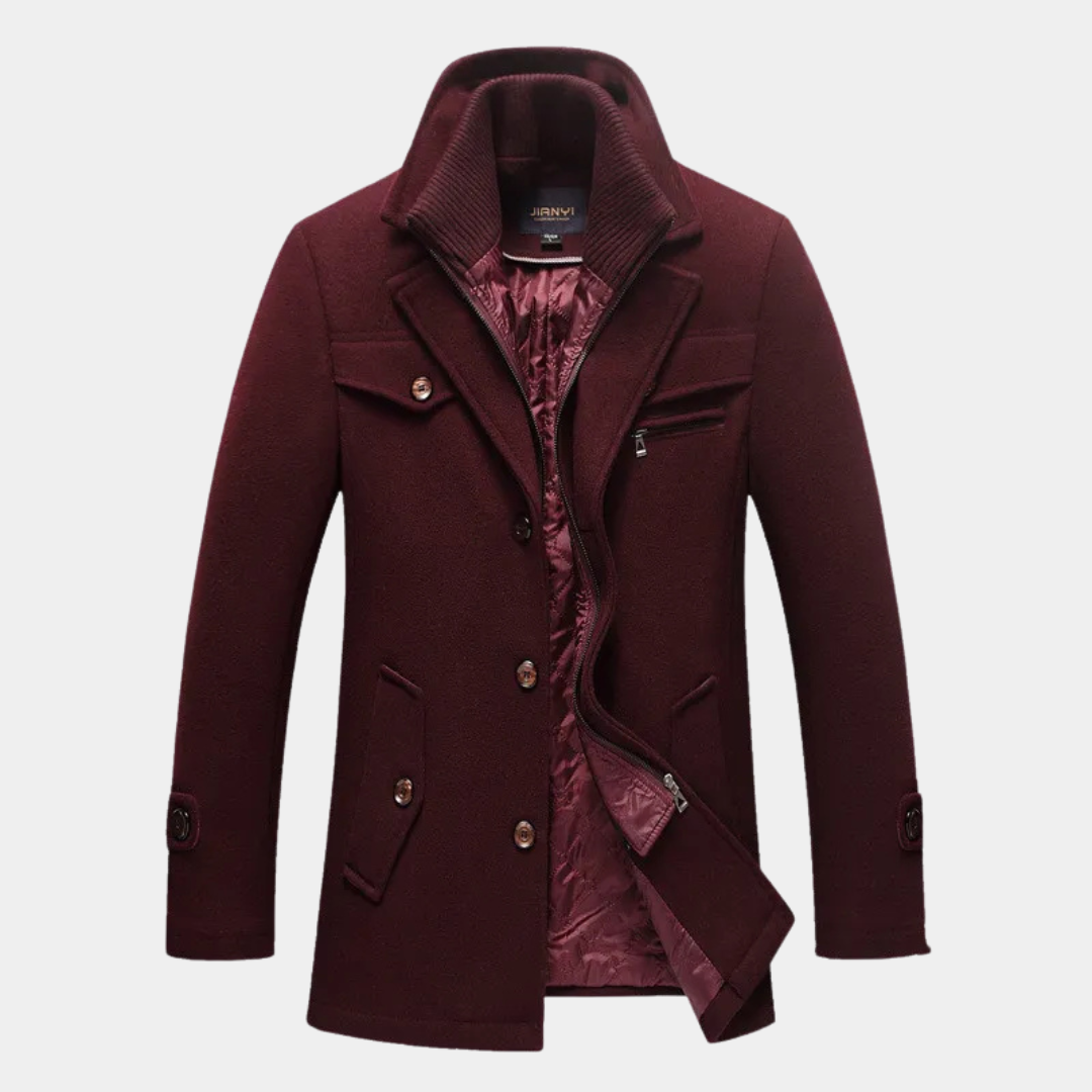 Wool Blend Business Coat