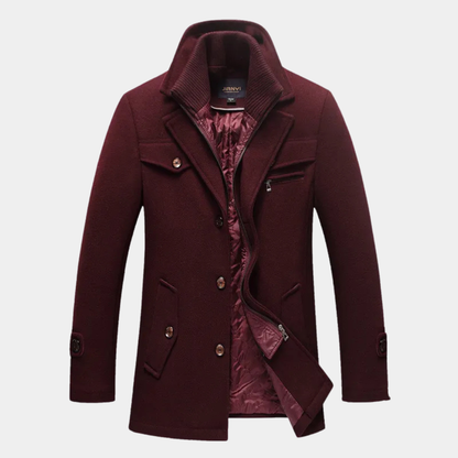 Wool Blend Business Coat