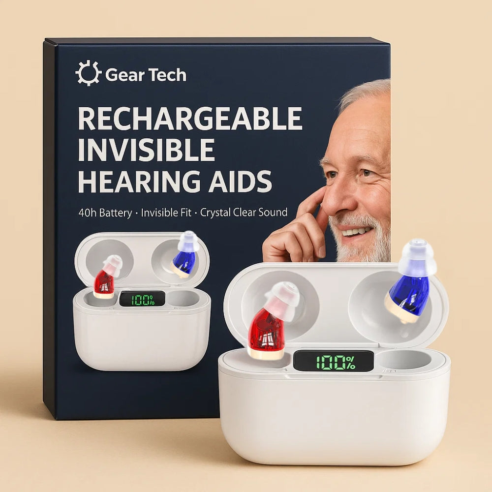 Clear Sound Rechargeable In Ear Hearing Aids - BritishElegance