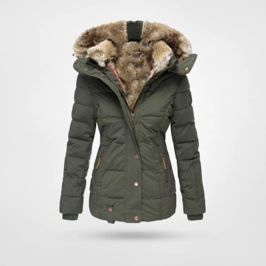 Freya | Elegant Women’s Winter Puffer Jacket with Parka Design