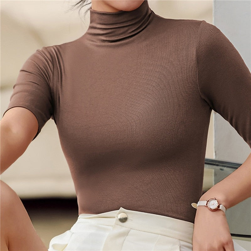 Irene – Ultra-Thin Seamless Turtleneck for Women