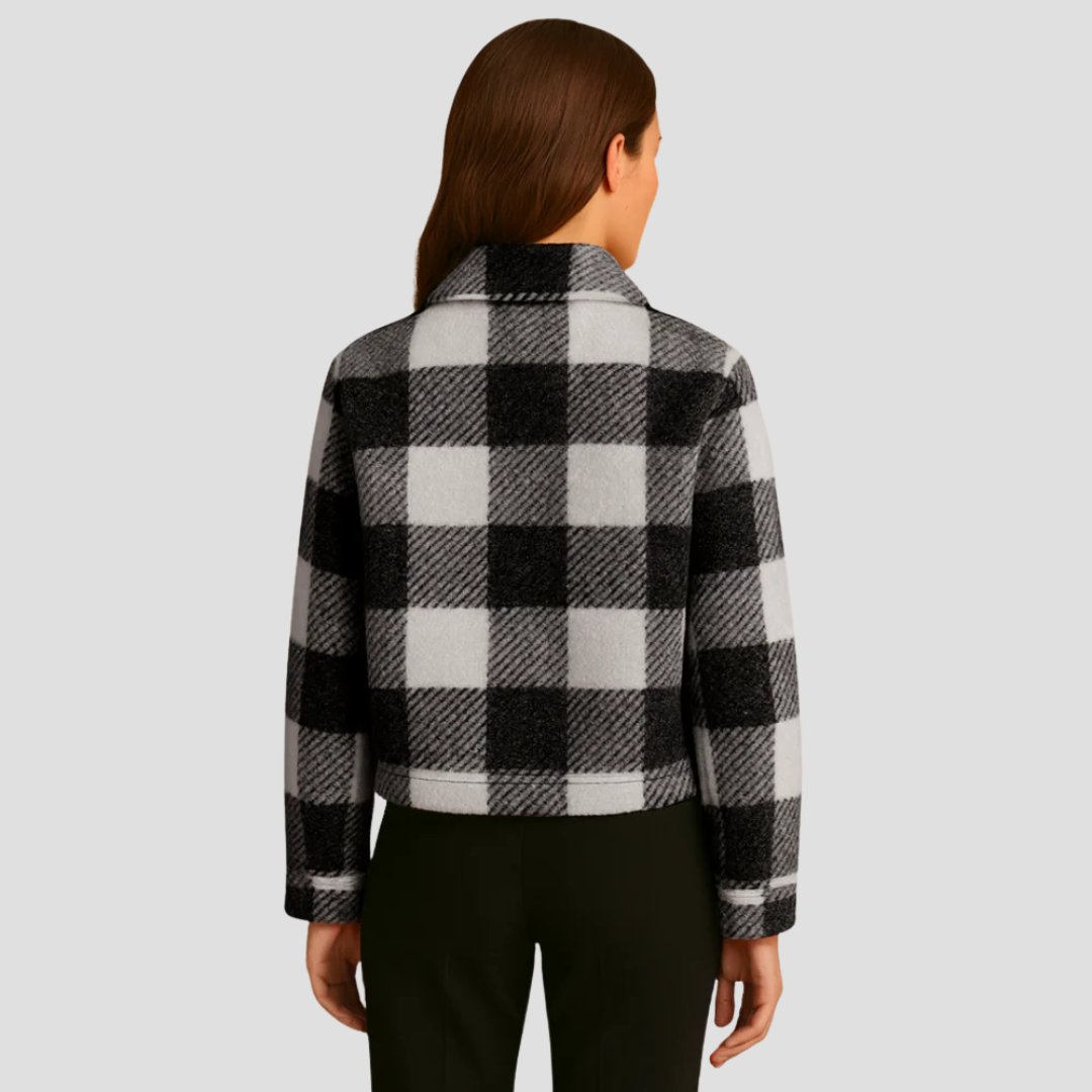 Women’s Cropped Plaid Button Shacket