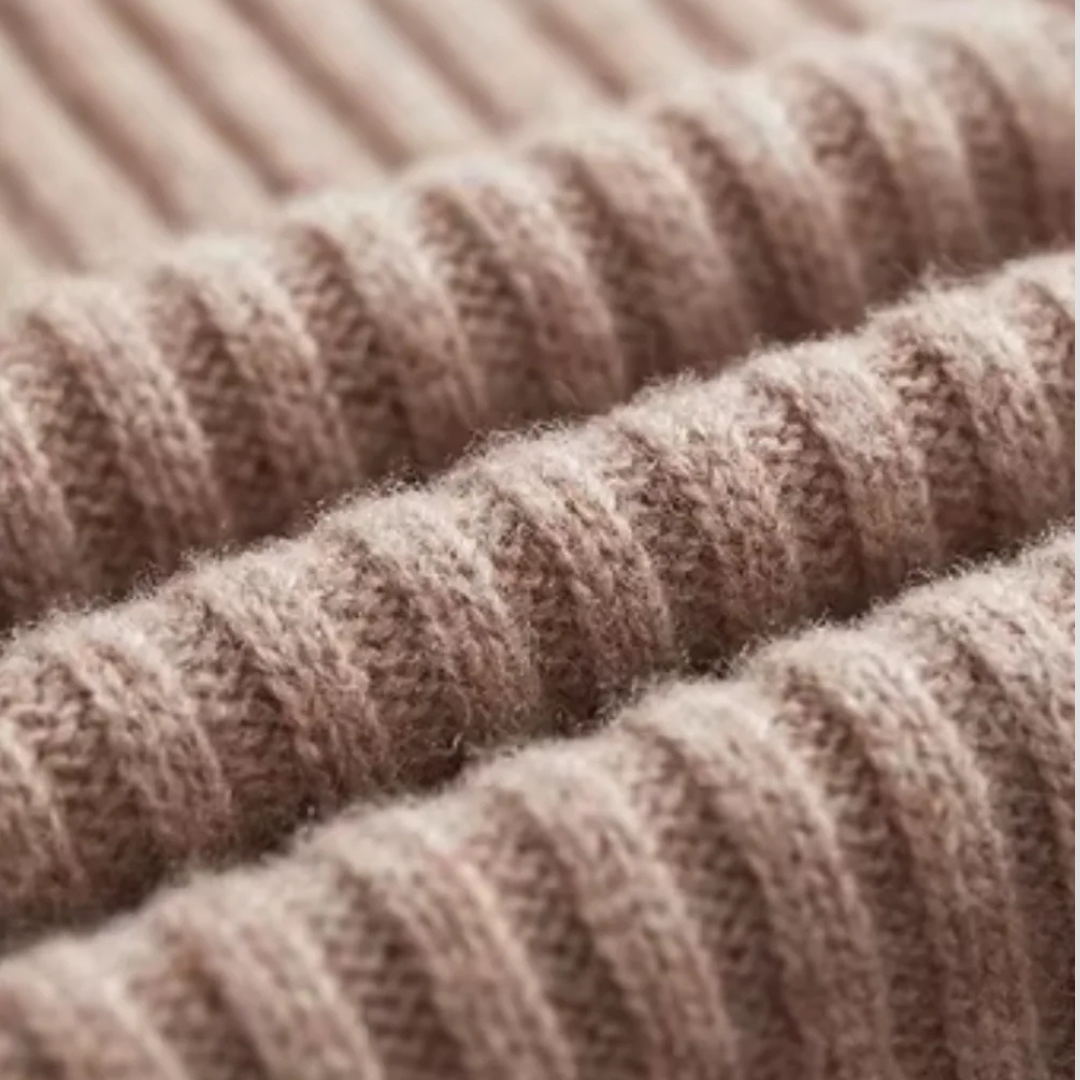 Men’s Ribbed Mock Neck Button Sweater