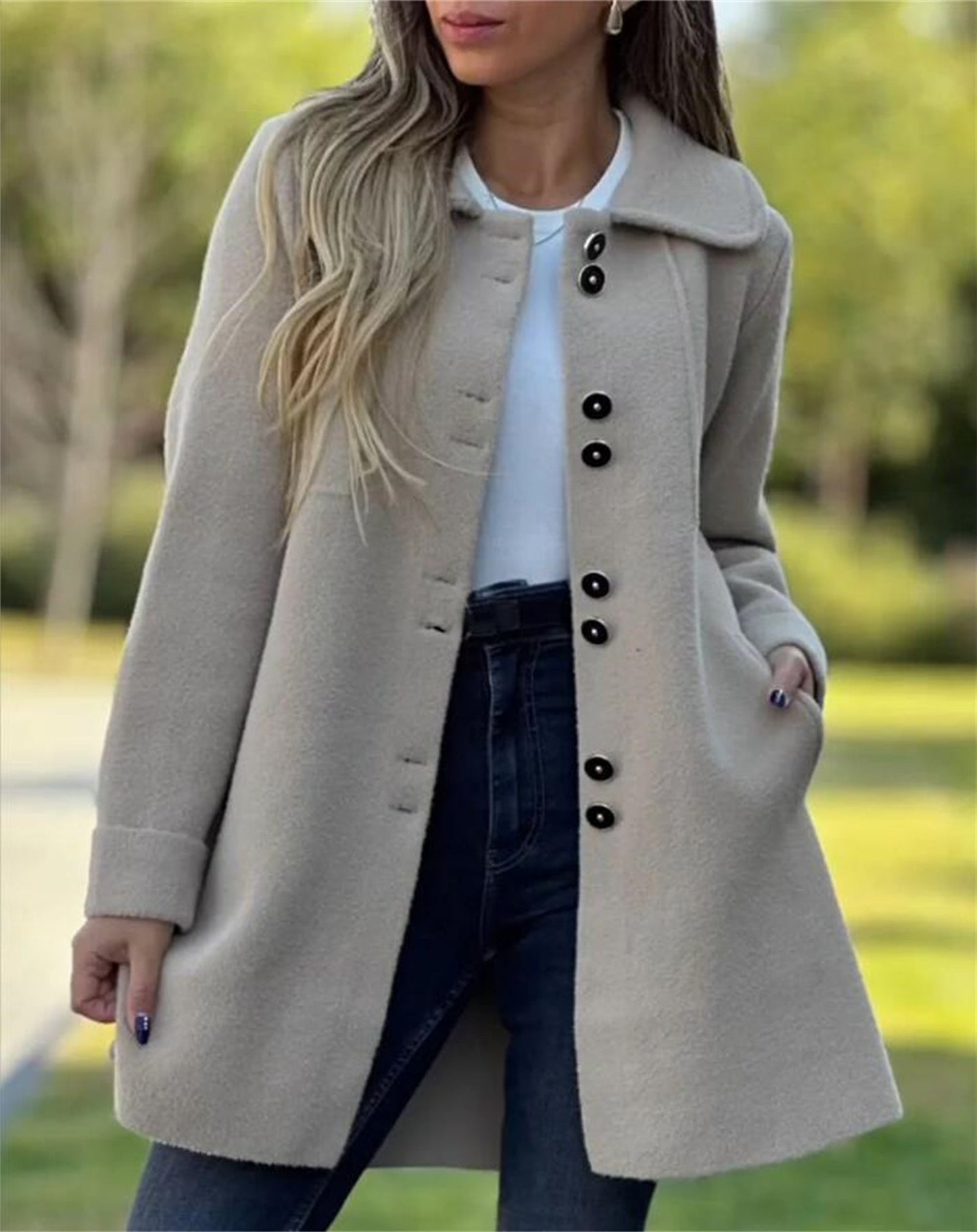Shane | Elegant Long Women's Coat with a Timeless Fit