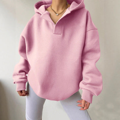 Iyla – Women's Oversized V-neck Hoodie