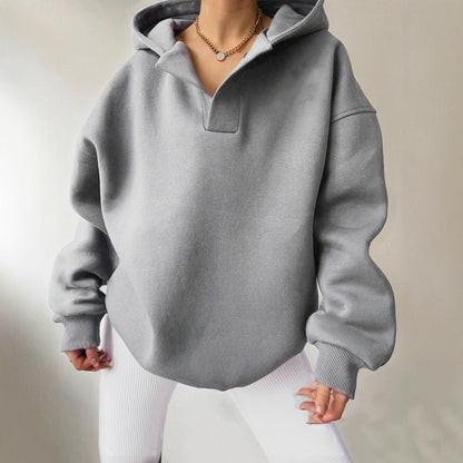 Iyla – Women's Oversized V-neck Hoodie