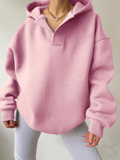 Iyla – Women's Oversized V-neck Hoodie