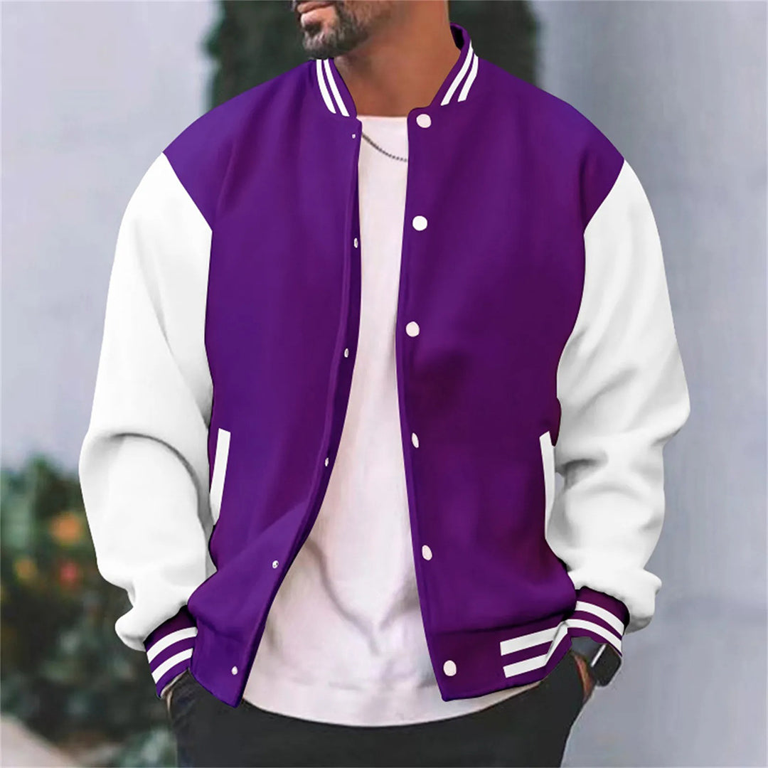 Stylish Men's Retro Varsity Jacket