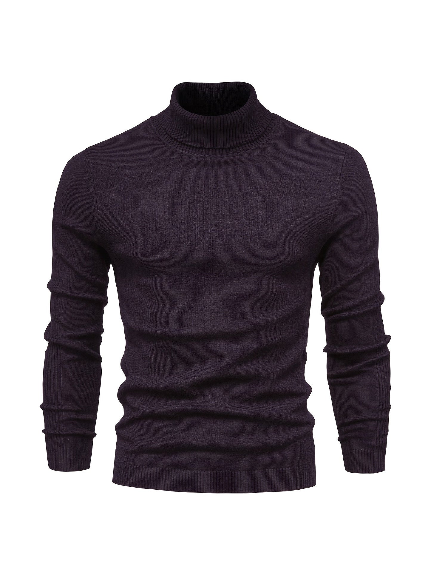 Fine merino wool turtleneck sweater for men