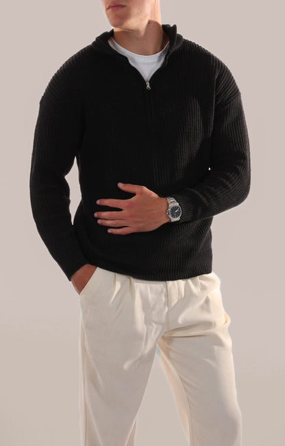 Men’s Half Zip Knitted Jumper