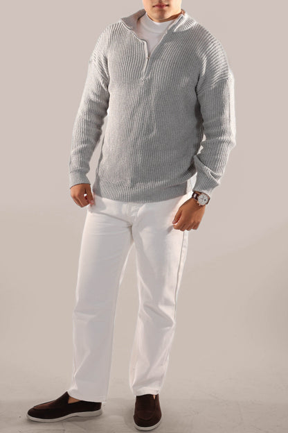 Men’s Half Zip Knitted Jumper