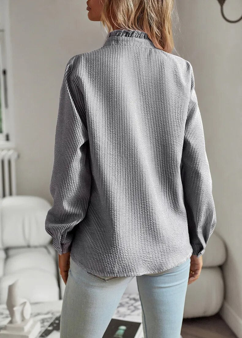 Sophie – Women’s Ruffled Button-Up Blouse