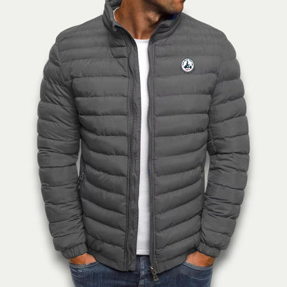 Men’s Full Zip Stand Collar Puffer Jacket