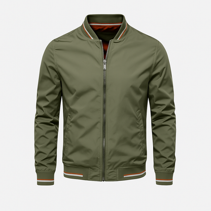 Jacket - Polyester Blend Ribbed Collar & Easy Layering