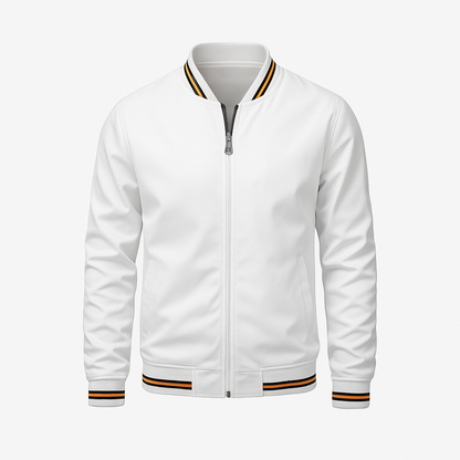 Jacket - Polyester Blend Ribbed Collar & Easy Layering