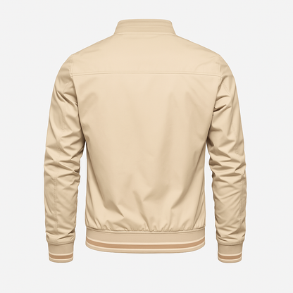 Jacket - Polyester Blend Ribbed Collar & Easy Layering