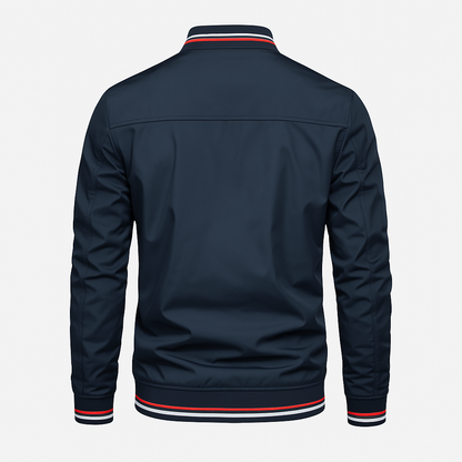 Jacket - Polyester Blend Ribbed Collar & Easy Layering