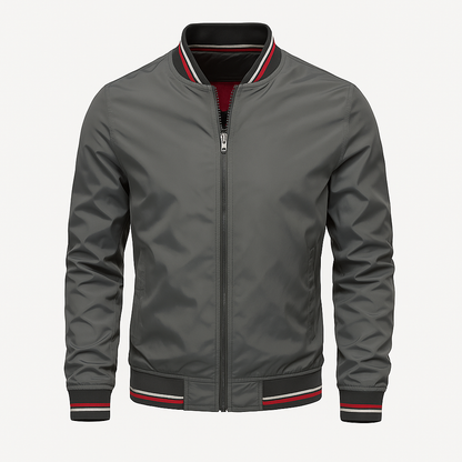 Jacket - Polyester Blend Ribbed Collar & Easy Layering