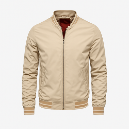 Jacket - Polyester Blend Ribbed Collar & Easy Layering