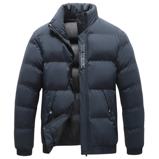 Jacket - Stand Collar & Wind Resistant Polyester Blend