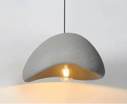 Stylish Concrete Table Lamp With Geometric Shade