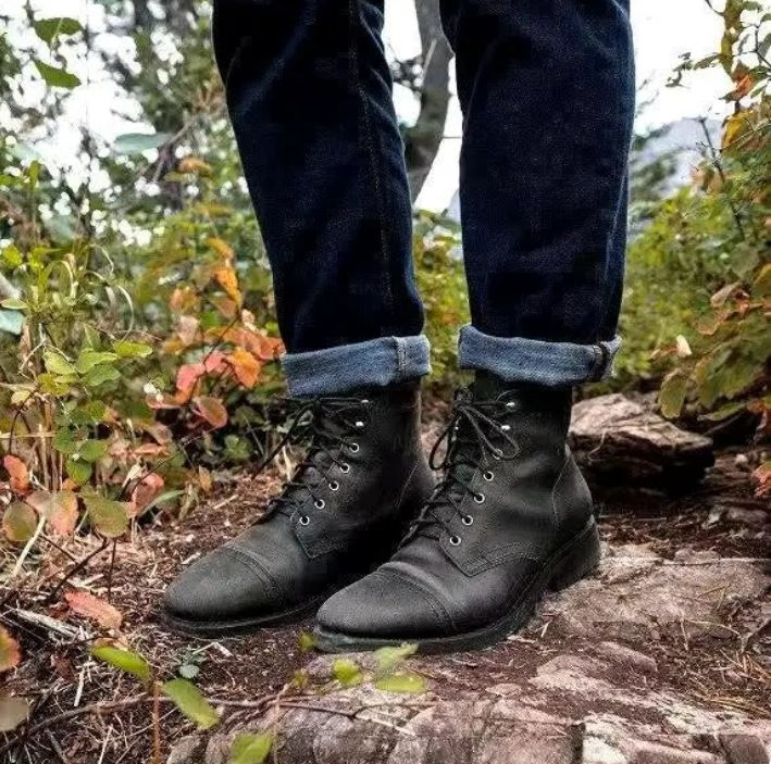 Men's Genuine Leather Ankle Boots - Timeless Style